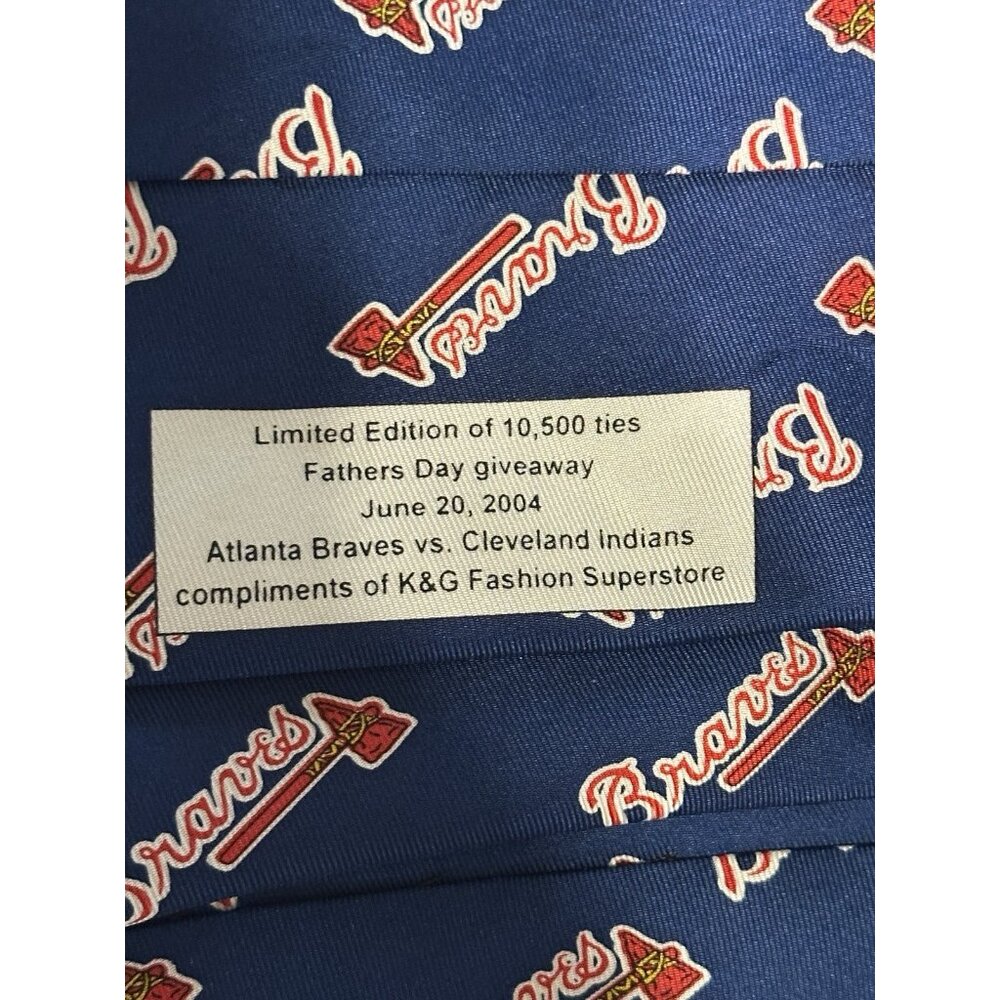 Atlanta Braves  Men's Silk Necktie MLB Baseball Limited  Giveaway Father's Day - Picture 3 of 6